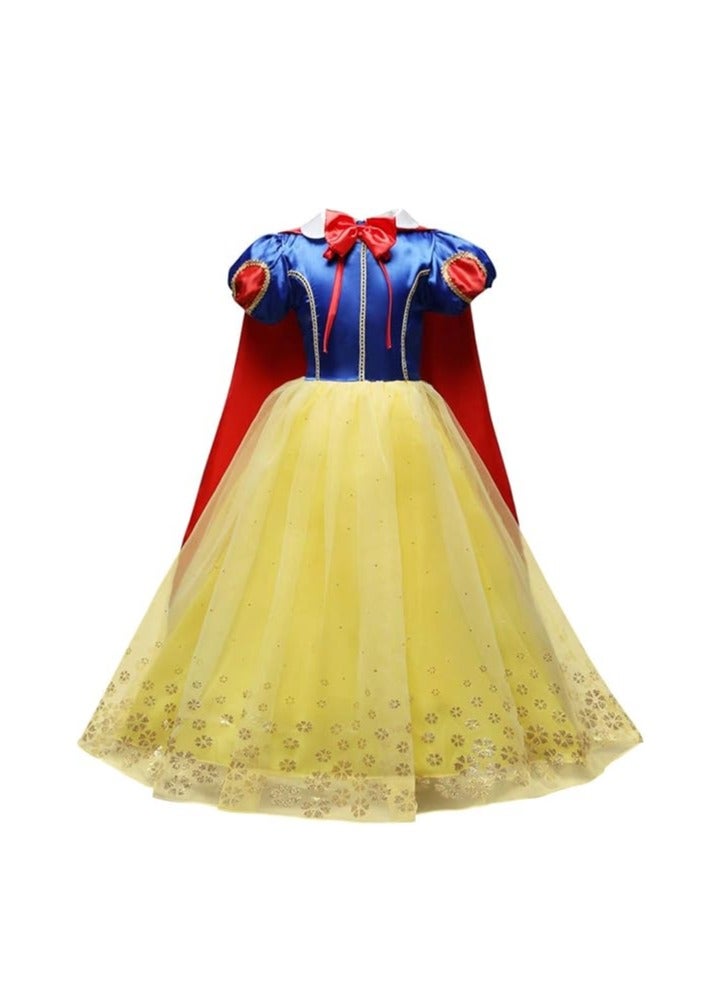 Snow White Dress Short Sleeve Long Tulle Tutu  - Image 1