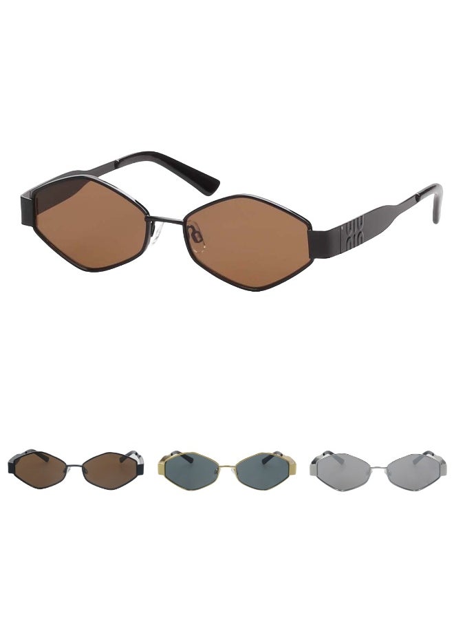 Miniso Stand out in style with these polarized rhombus-shaped sunglasses from MINISO. 