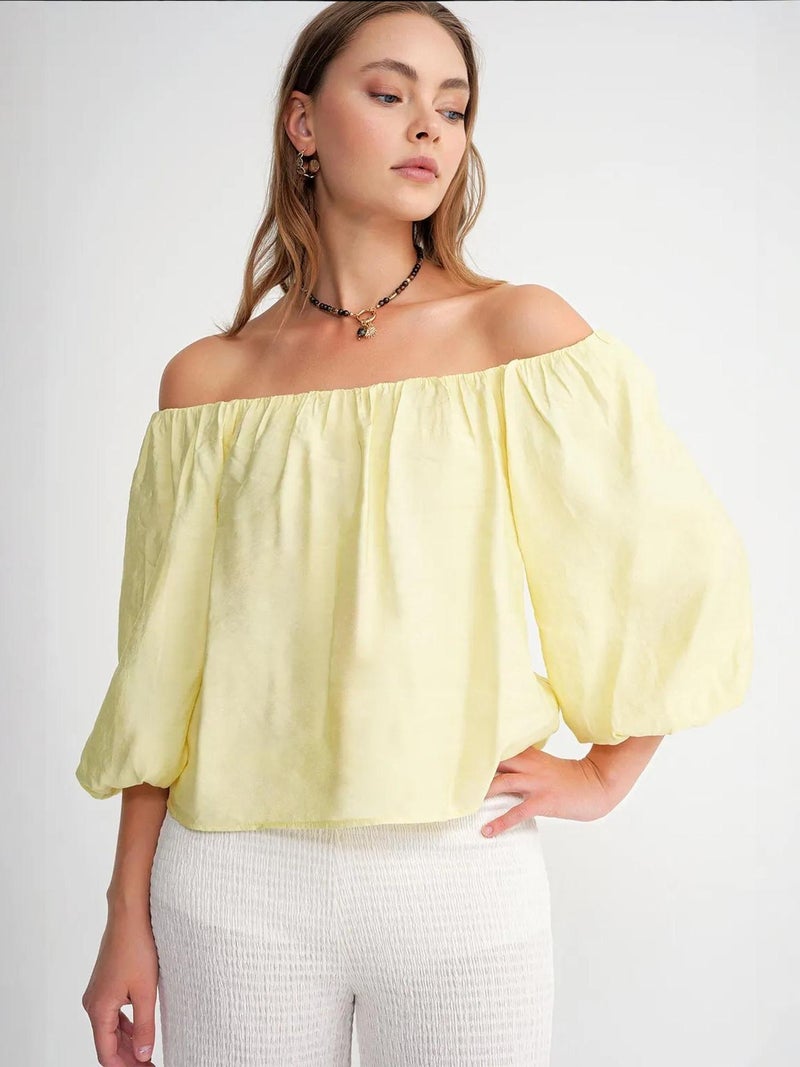 Mixray Modal Blended Blouse with Madonna Collar and Ruffle Detail - Image 3