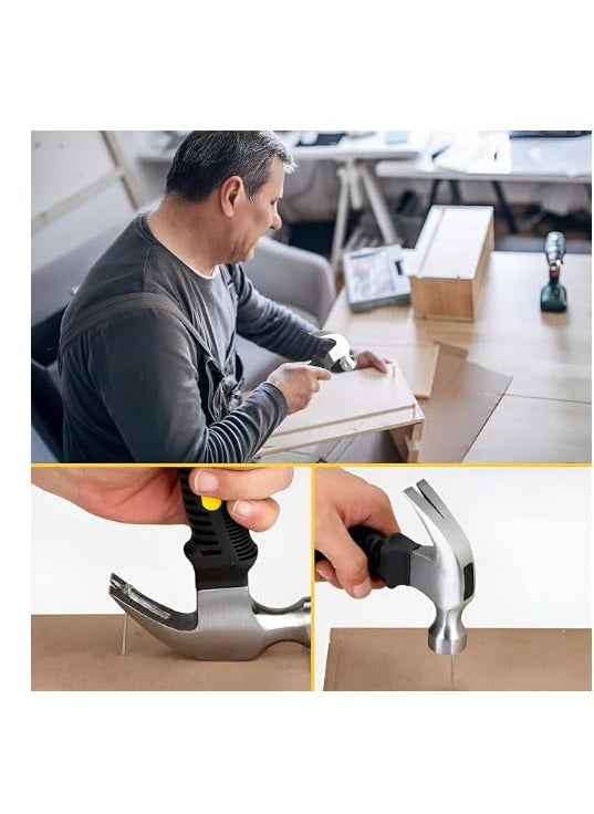 Generic Mini Hammer with Ergonomic Rubber Grip Yellow and Black  - Image 2