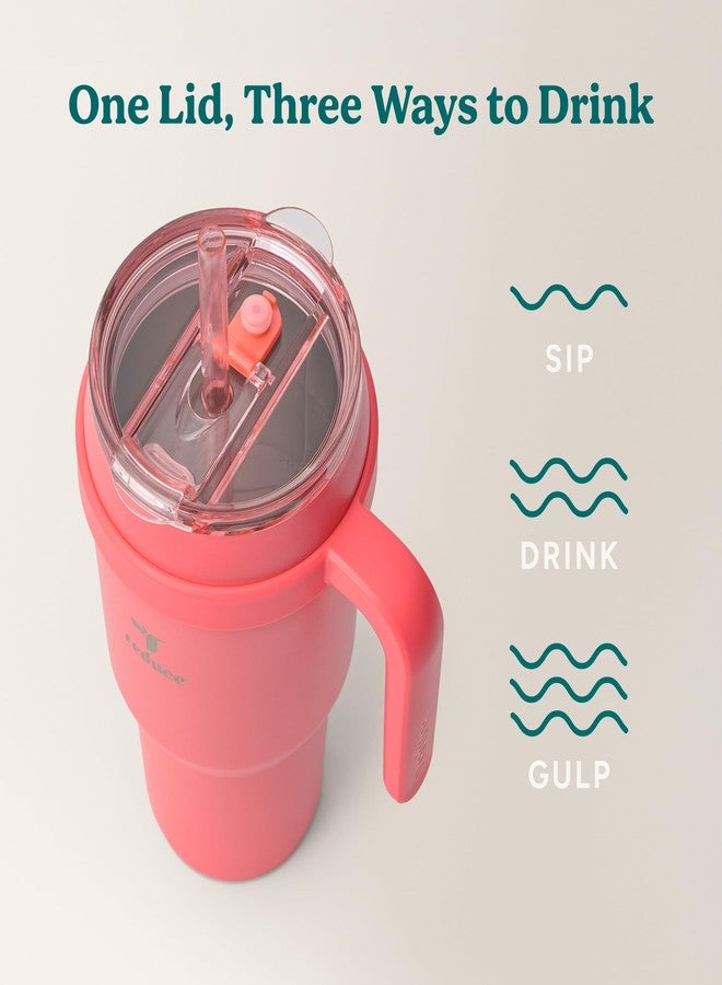 REDUCE 40 oz Stainless Steel Tumbler with Handle - Dual-Wall Vacuum Insulated Travel Mug, Sweat-Proof Lid & Reusable Straw - Keeps Drinks Cold for 24 Hrs, Fits Cupholders, Dishwasher Safe - Daiquiri - Image 5