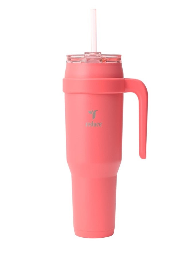 REDUCE 40 oz Stainless Steel Tumbler with Handle - Dual-Wall Vacuum Insulated Travel Mug, Sweat-Proof Lid & Reusable Straw - Keeps Drinks Cold for 24 Hrs, Fits Cupholders, Dishwasher Safe - Daiquiri - Image 1