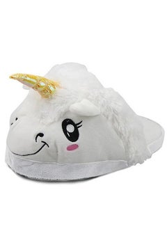 MARGOUN Unicorn Slippers Fluffy Soft Bedroom Slides Warm Plush Anti Slip Cute Shoes Adult Kids Flip Flop One Size Fit All  - Image 2