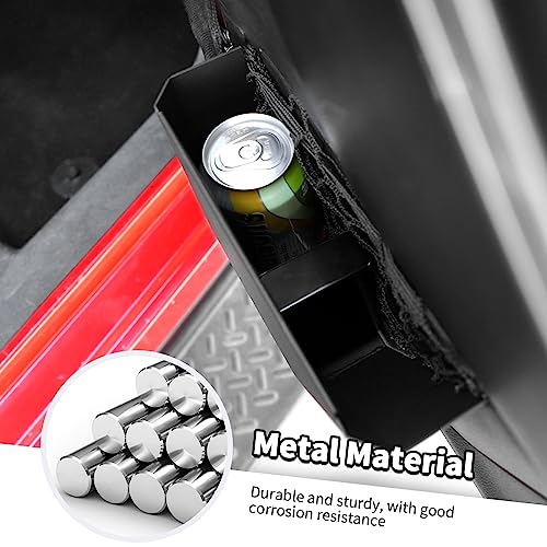 Jimen for JK Door Pockets, 2 Pack Metal Front Door Side Storage Pockets Organizer Box Compatible with Jeep Wrangler JK JKU 2 Door 4 Door 2011-2018 - Image 5