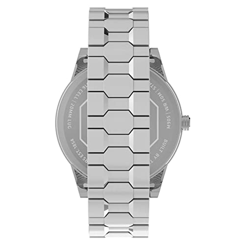 TIMEX ساعة تيمكس UFC للرجال 42 مم - حزام بلون الفضة قرص بلون الفضة علبة بلون الفضة - Image 2