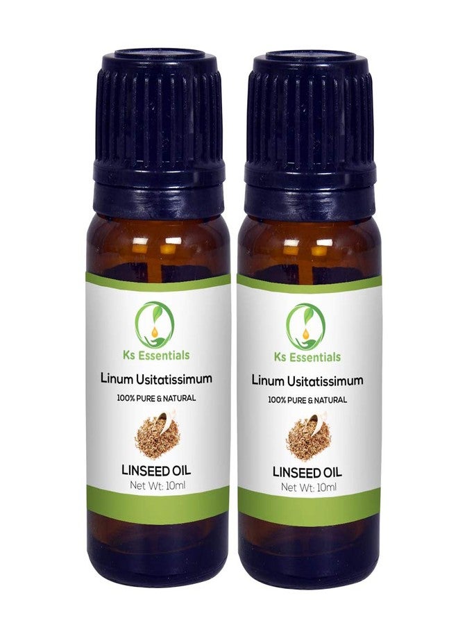 Ks Essentials 100% Pure Linseed Carrier Oil (Linum Usitatissimum) (10ml) Each - Image 1
