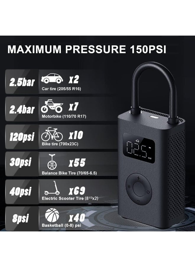 Xiaomi Portable Air Compressor 2 Electric Tire Inflator 150 PSI Digital Air Pump Cordless Portable Air Pump for Car Bike Motorcycle Ball - Image 2