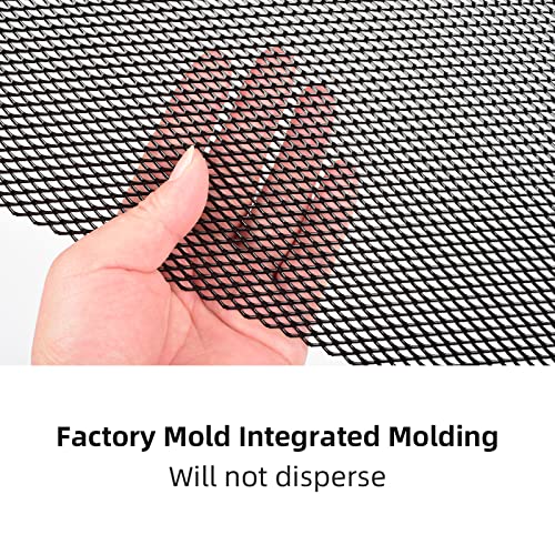 AggAuto Universal 13"x13" Car Grill Mesh - Aluminum Alloy Automotive Grille Insert Bumper Rhombic Hole 3x6mm, 3Pcs One of the Most Multifunctional Shape Grids Black - Image 4