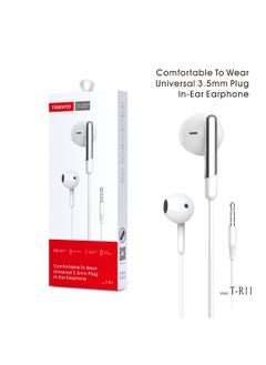TRANYOO TRANYOO T- R11 Wired In-Ear Earphones with Microphone  Headphones Headset - white  - Image 3