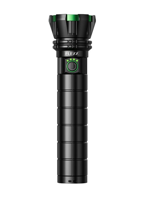 Zoomable LED Flashlight with Power Bank, 30W Austria C1 Laser LED, 2500M Range, 3000LM, 20000mAh Battery, 5 Modes, Type-C Charging, 4-Year Warranty