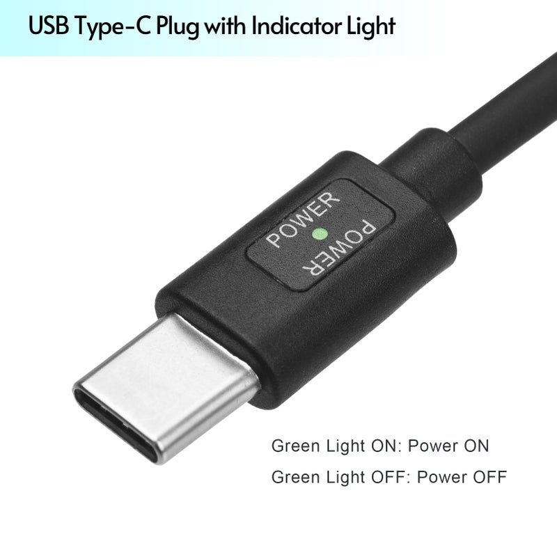 LP-E6 Dummy Battery Black USB-C Coupler - Stable 8.4V 2A Power Supply LP-E6 USB Adapter for Canon EOS R R5 R6 90D 80D 70D 60D 60Da 5D Mark II III IV 6D Mark II 7D Mark II Long Time Video Recording Liv - Image 5