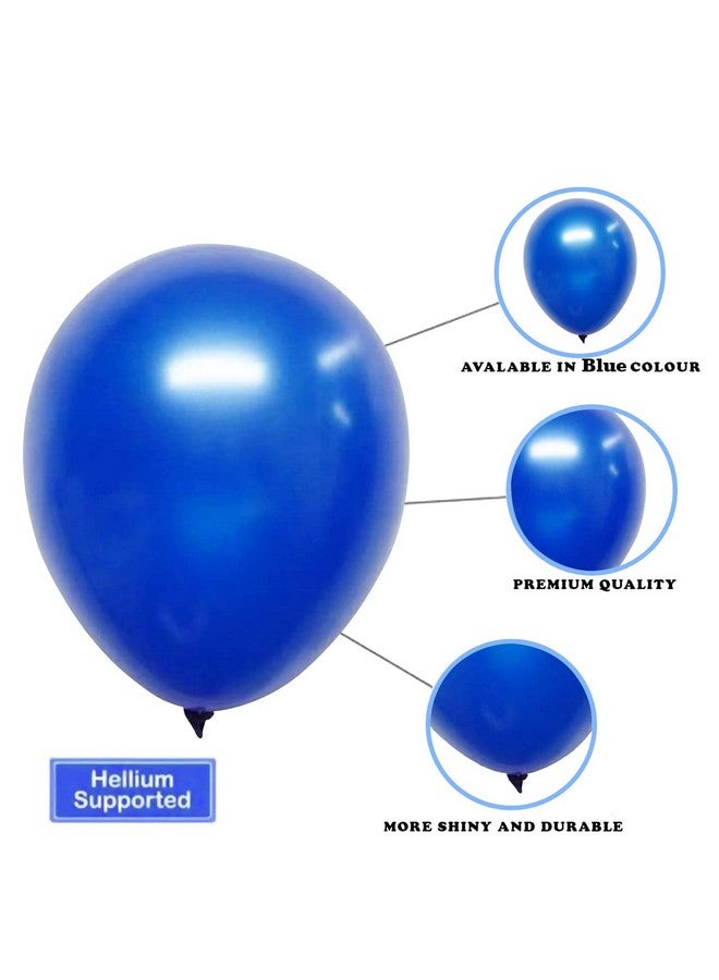 بارتي بروبس عناصر زينة عيد الميلاد الزرقاء من بارتي بروبز - مجموعة من 50 بالونة معدنية زرقاء فاتحة وزرقاء داكنة | بالونات زرقاء للزينة | بالونات زرقاء لزينة عيد الميلاد - مطاطية - Image 4
