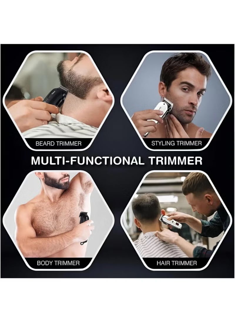 Geemy GM-6008 Professional Hair & Beard Clipper - Self-Sharpening Stainless Steel Blades, Precision Cutting, and Powerful Quiet Motor - Image 3