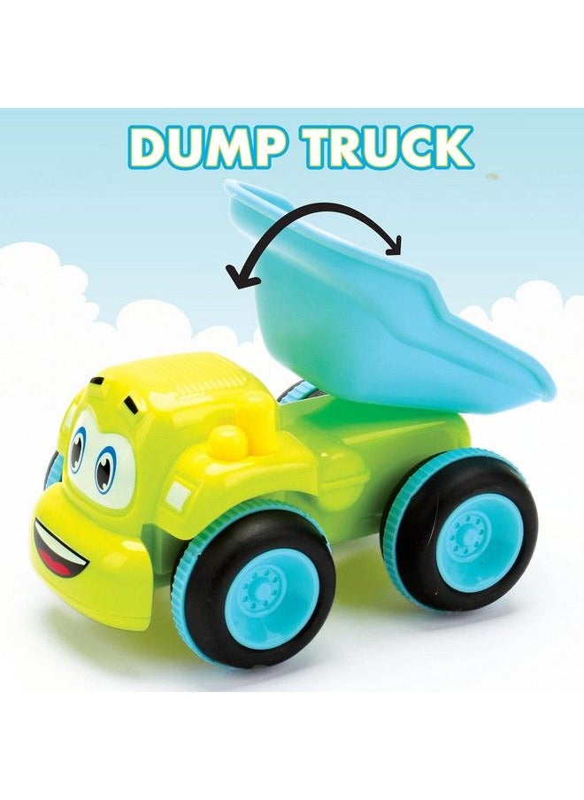 MOBIUS Toys Toys For 3 Year Old Boy 4 Friction Powered Trucks For 3+ Year Old Boys Playmat & 16 Accessories Push & Go Cars Cartoon Construction Vehicle Set Toddler Boys Toys & Toy Trucks Toddler Toys  - Image 5