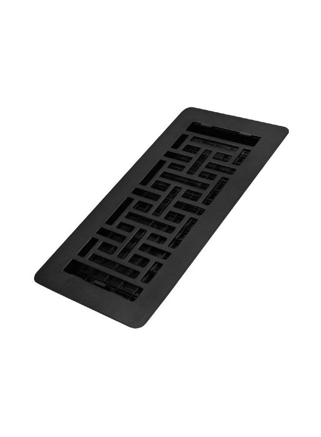 Decor Grates LAJH410-BLK Low Profile Grates, 4X10, Oriental, Textured Black