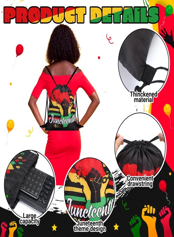 Blosssound 12 Pcs Juneteenth Gift Bags Juneteenth Party favor Bag June 19th 1865 Goodie Candy Treat Snack Pouch African American Independence Day Party Favors for 1865 June 19th Birthday Supplies - Image 3