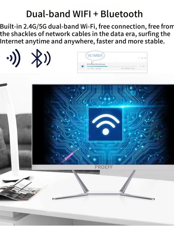 فلوف كمبيوتر متعدد الإمكانات 23.8 بوصة ، i5-4570 / 16 جيجابايت رام / 256 جيجابايت SSD ، ويندوز 10 برو ، لوحة مفاتيح وماوس إنجليزي / عربي ، أبيض  - Image 4