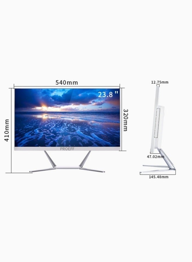 PROEFF All-In-One PC With 23.8 Inch Display Desktop Cumputer,Full HD (1920x1080), Core i5-4570 Processor/16GB RAM/256GB SSD/Windows 10 Pro/3MP Camera/English/Arabic Keyboard and Mouse English/Arabic White - Image 3