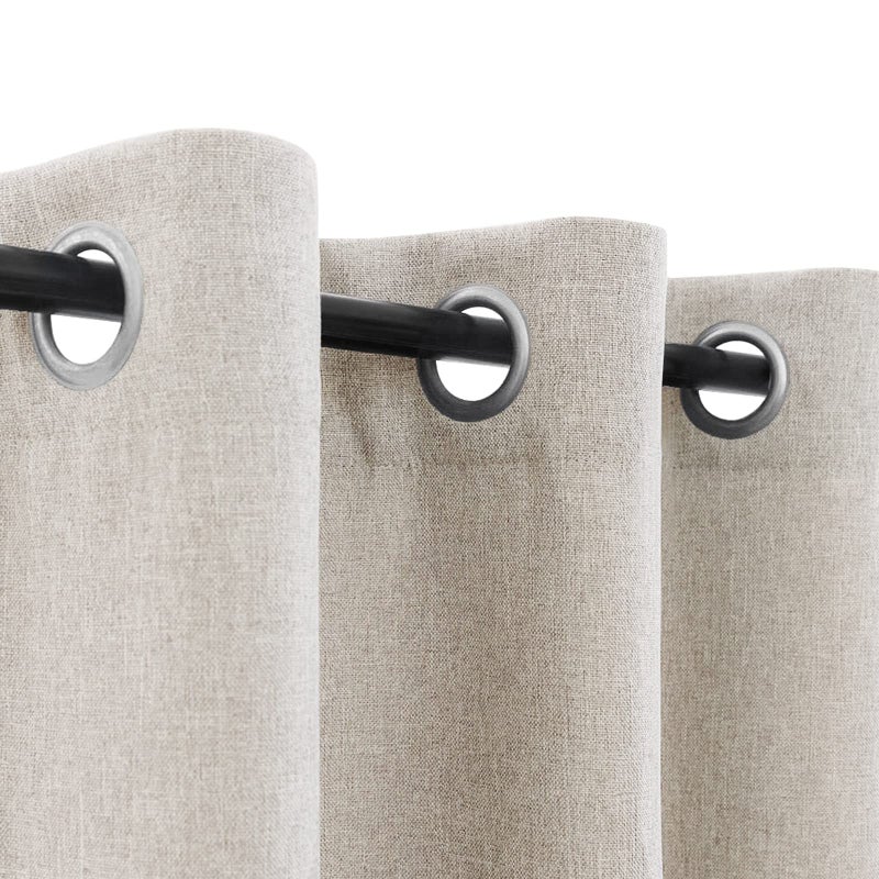 jinchan 70% Blackout Curtain 63 Inch Length Beige Curtain for Bedroom Living Room Curtain 1 Panel Texture Curtain Grommet Top Window Drape 72 Inches Wide by 63 Inches Long