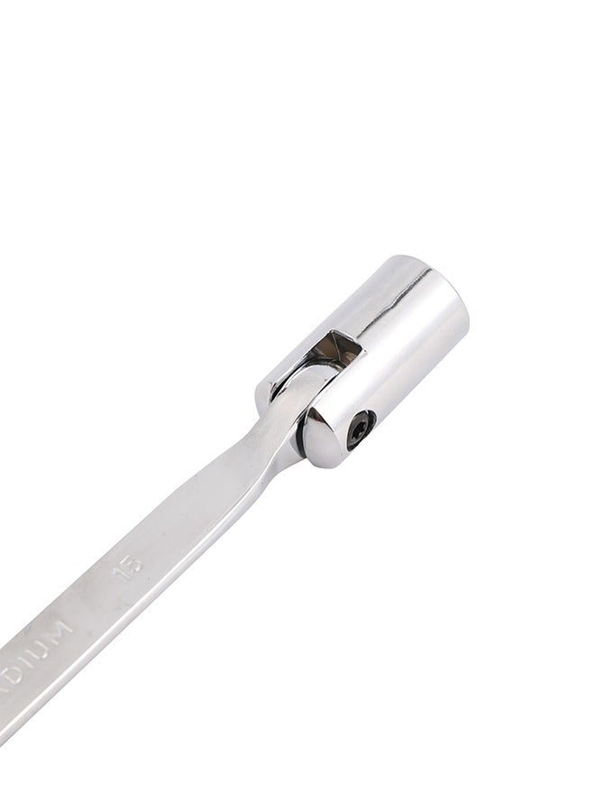 LAWAZIM Flexible Head Combination Wrench with Ratchet Box -15mm- High-Strength Ratcheting Wrench with Smooth Ratcheting Action - for Automotive Repair DIY Projects Mechanical Professional and Workshop - Image 4