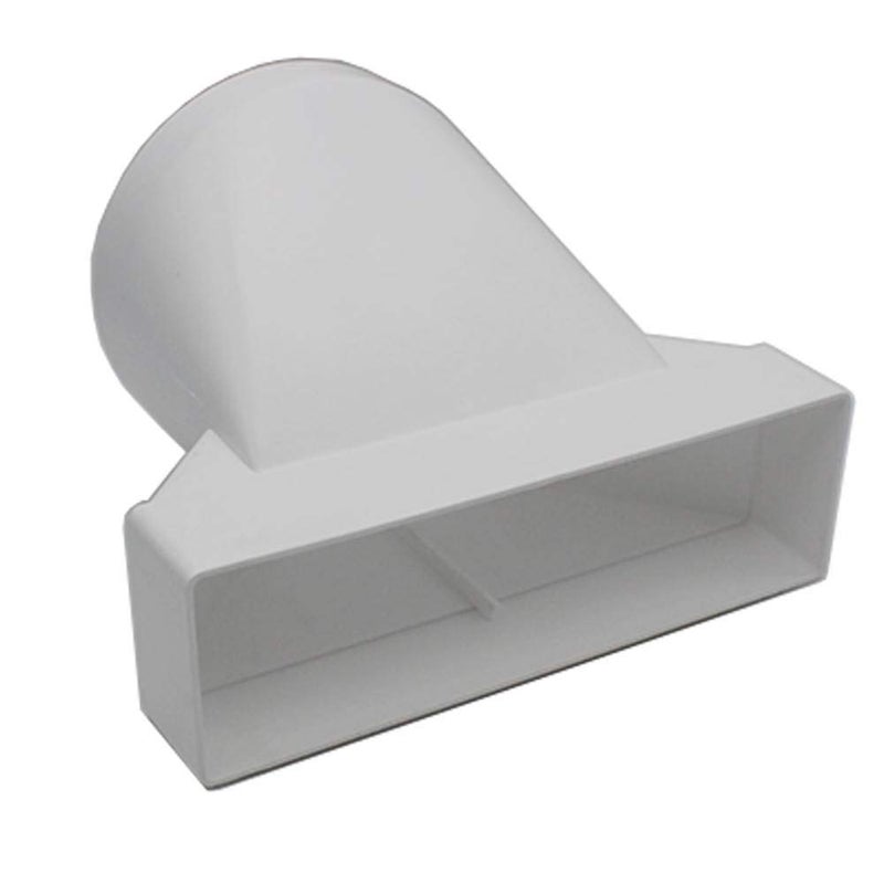 Kair Kair Ducting Adaptor 204mm x 60mm to 125mm - 5 inch Rectangular to Round Straight Channel Connector for Converting to Different Size Duct Systems  - Image 1