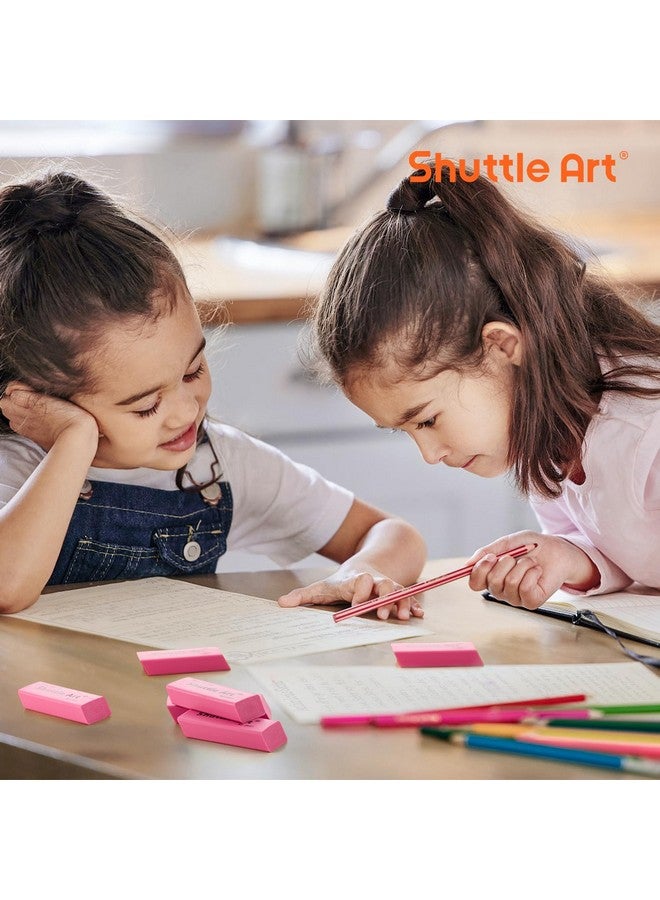 شاتل أرت ممحاة وردية، عبوة من 36 ممحاة بكميات كبيرة، خالية من اللاتكس، لا تترك أي أثر، ممحاة ناعمة للأطفال والمعلمين والمدارس المنزلية وفصول الفنون ولوازم العودة إلى المدرسة - Image 5