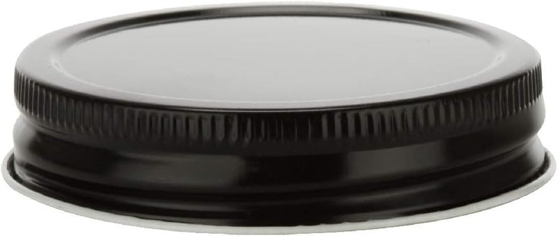 Nakpunar 24 pcs 8 oz Glass Canning Jars with Black Lid  Half Pint Paragon Style with Plastisol Lined 58400 Continious Thread Lids - Image 2