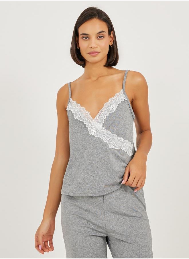 Styli Pack of 3 - Lace Trim Cami- Pyjama and Robe  - Image 4
