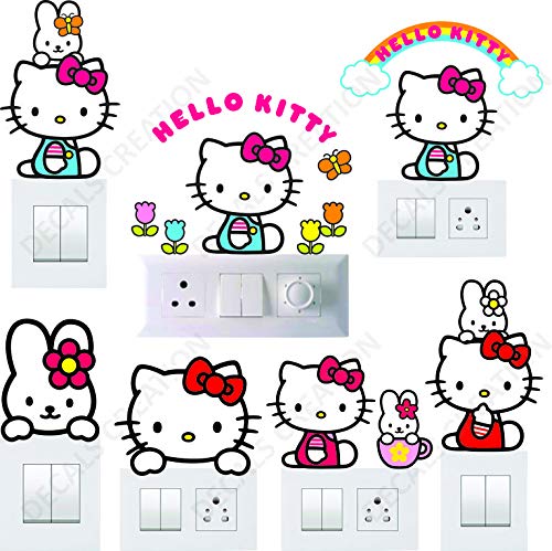 Decals Creation Decals Creation Hello Kitty Switch Sticker for Girls Set of 7