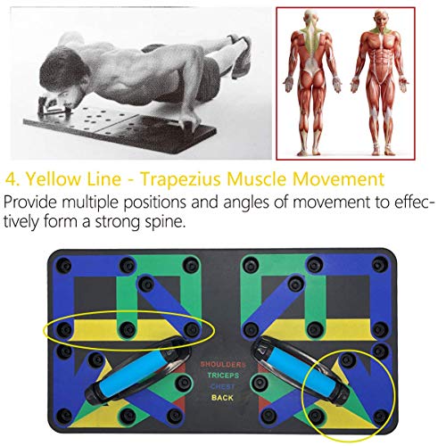 LAFILLETTE 17 in 1 Multifunction Push up Board System for Body Gym Bar (Black) - Image 5