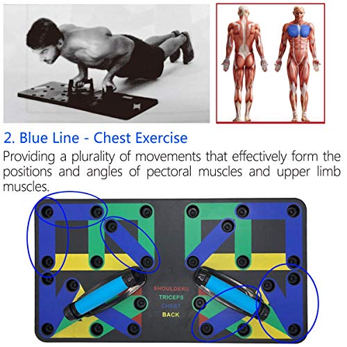 LAFILLETTE 17 in 1 Multifunction Push up Board System for Body Gym Bar (Black) - Image 3