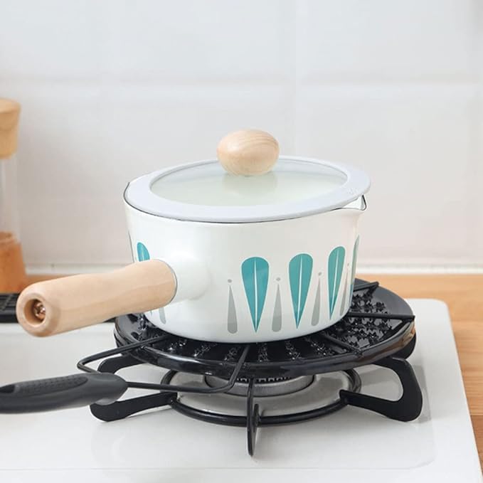 Matiko BBQ Frying Plate Solid Stainless Steel Household Kitchen Gas Stove Heat Diffuser Cookware Top Plate Reducer Flame Arrester Cooking Conduction Kitchen Supplies Nonstick Oil Simmer (B) - Image 4