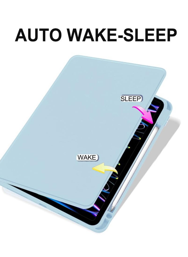 حالة لـ HUAWEI MatePad 11.5 بوصة / الهواء 11.5 بوصة / 11.5S 11.5inch ، حالة حماية اللوح ، تصميم دوران 360 درجة أكريليك ، إيقاظ / نوم تلقائي ، جلد ناعم ، أزرق - Image 3