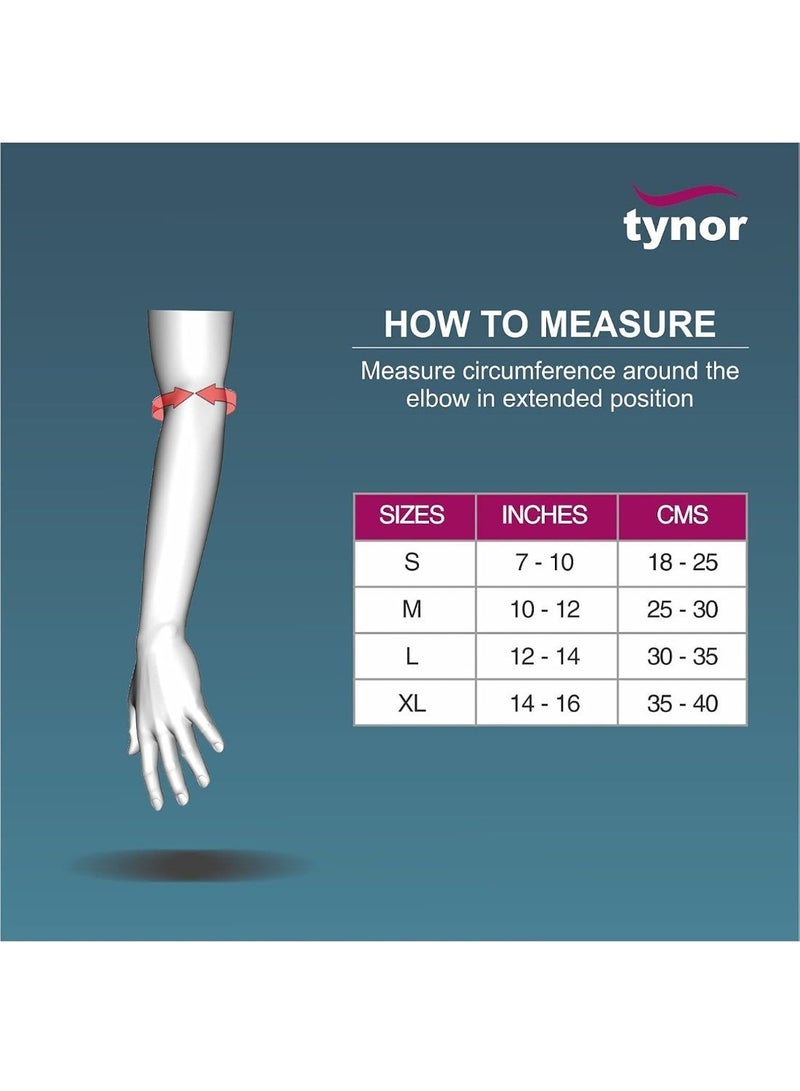 تاينور دعامة الكوع من TYNOR | لضمان استقرار المفصل وتخفيف الألم | خفيفة الوزن وجيدة التهوية | مثالية للرياضة، والتهاب المفاصل، والتمارين، وصالة الألعاب الرياضية | تتيح حرية حركة الكوع بكل راحة | عبوة مكونة من قطعتين (رمادي، مقاس XL) - Image 3