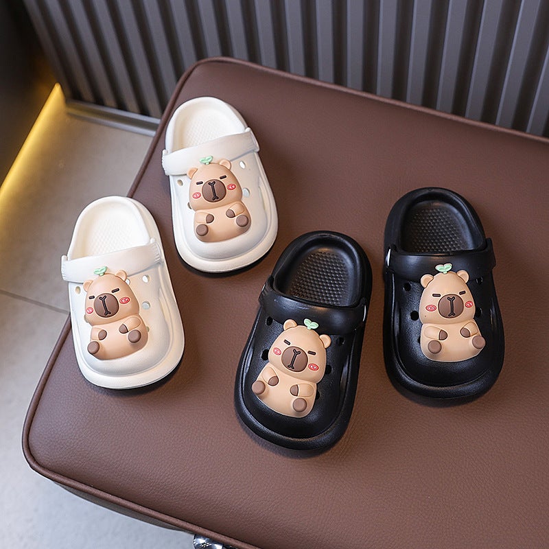 Children'S Croc Shoes Cartoon Sandals Home Non-Slip Men'S And Women'S Indoor Baby Baotou Eva Soft Sole - Image 4