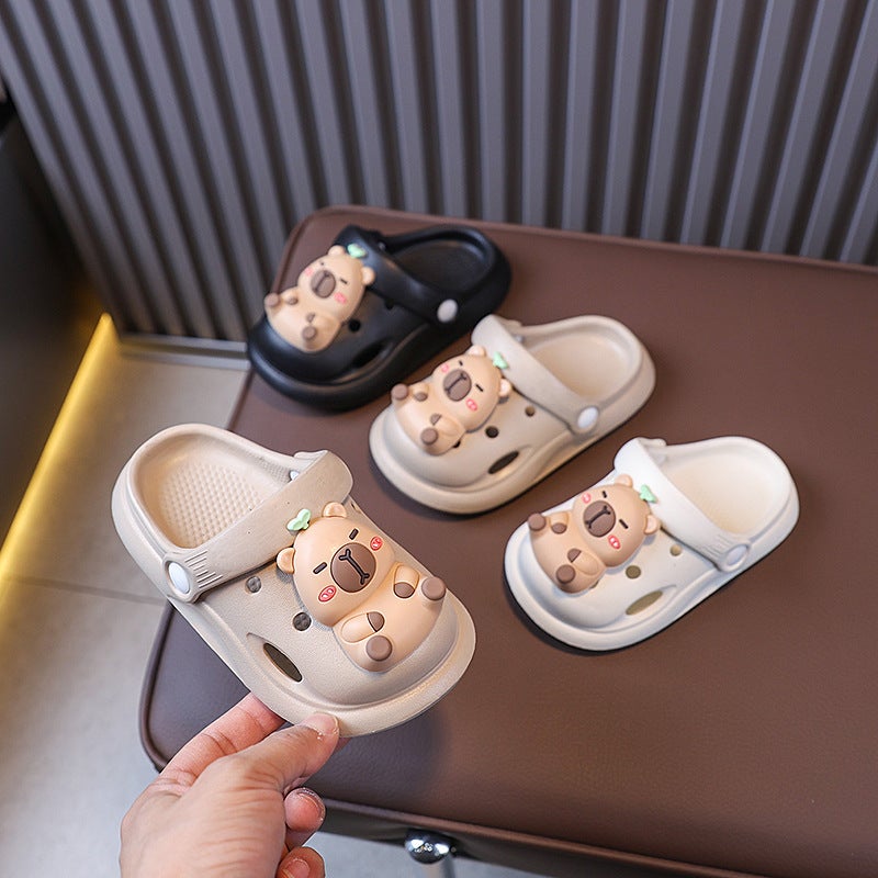 Children'S Croc Shoes Cartoon Sandals Home Non-Slip Men'S And Women'S Indoor Baby Baotou Eva Soft Sole - Image 2