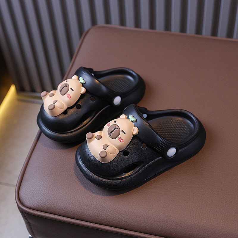 Children'S Croc Shoes Cartoon Sandals Home Non-Slip Men'S And Women'S Indoor Baby Baotou Eva Soft Sole - Image 1