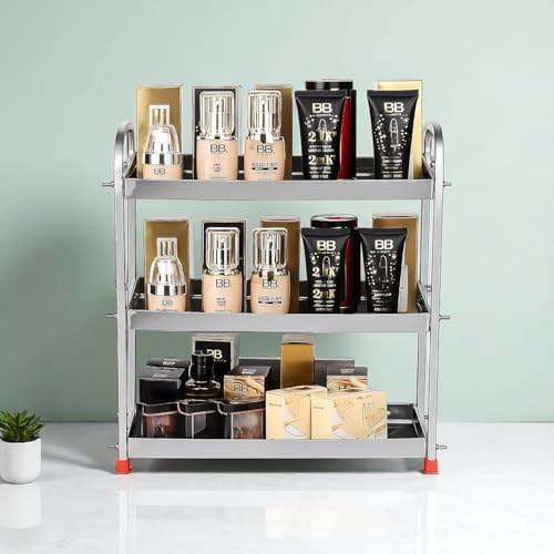 Namani 2-Tier Stainless Steel Kitchen Rack – Countertop Organizer Storage Shelf | Rustproof Space Saver Rack for Spices, Jars, Utensils | Multipurpose Shelf Stand for Kitchen, Bathroom (3-Tier) - Image 3