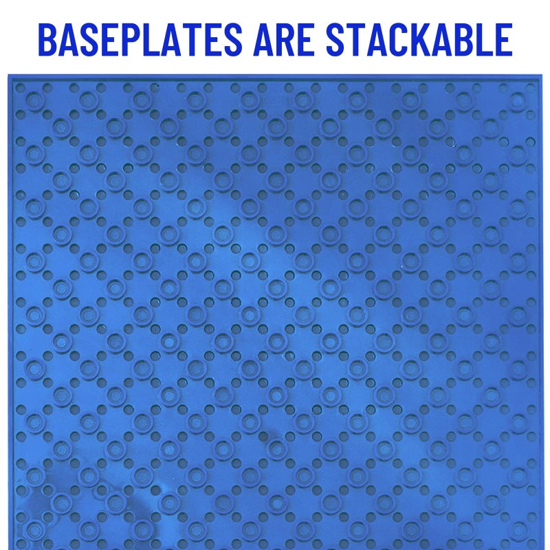 Strictly Briks Stackable Baseplates 12 Pack Compatible with Lego - 2 Rainbow Colors Stackable Brick Building Baseplate 20x20 Studs - Image 3