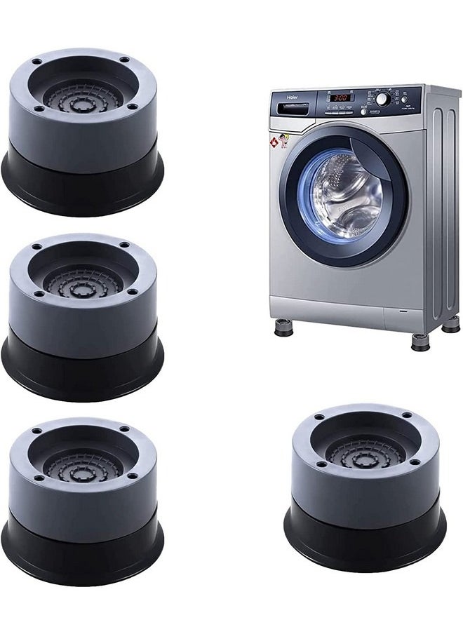 Beauenty - 4 Pcs Washing Machine Anti-vibration Pads Set, Universal Washer Damper Vibration Protecting Base, Anti-Slip Boosting Shock Absorption and Noise Reduction Pads with Suction Cups for Washer and Dryer - Image 1