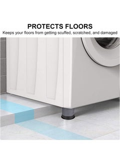 Beauenty 4 Pcs Washing Machine Anti-vibration Pads Set, Universal Washer Damper Vibration Protecting Base, Anti-Slip Boosting Shock Absorption and Noise Reduction Pads with Suction Cups for Washer and Dryer  - Image 3