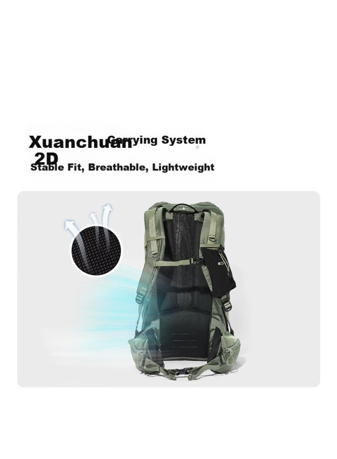 Mobigarden Xuanchuan 2d Hiking Backpack Outdoor Mountaineering Travel 35l Double Shoulder Bag Nx25664011 Velvet Green - Image 3
