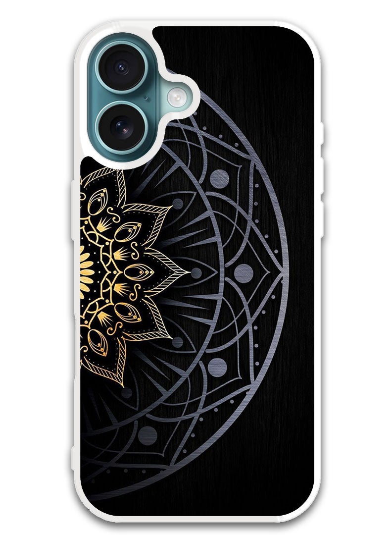 Theodor Protective Case Cover For APPLE IPHONE 16 Floral Art 2 (White Bumper) - Image 1