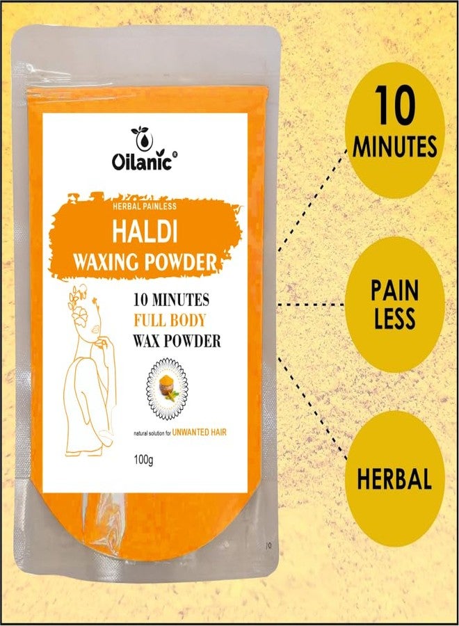 Oilanic Haldi Hair Removal Powder for Full Body (Pack of 4, Each 100 gram)|Wax Powder for Arms, Legs and Underarms Natural Skin-Friendly Formula Gentle and Effective Hair Removal for All Skin Types| - Image 5