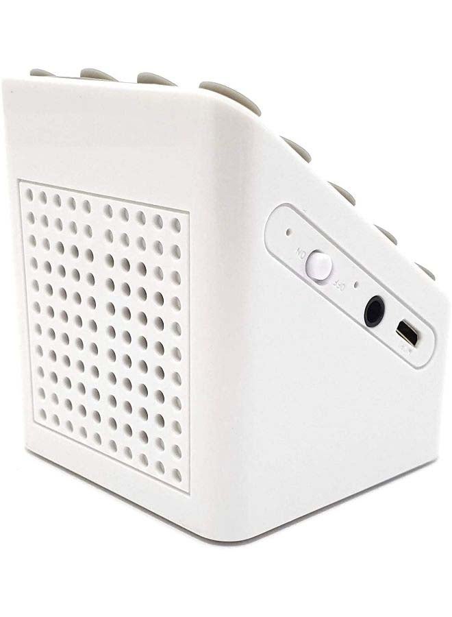 NIBEMINENT Wireless Built-In Mic Bluetooth Speaker White