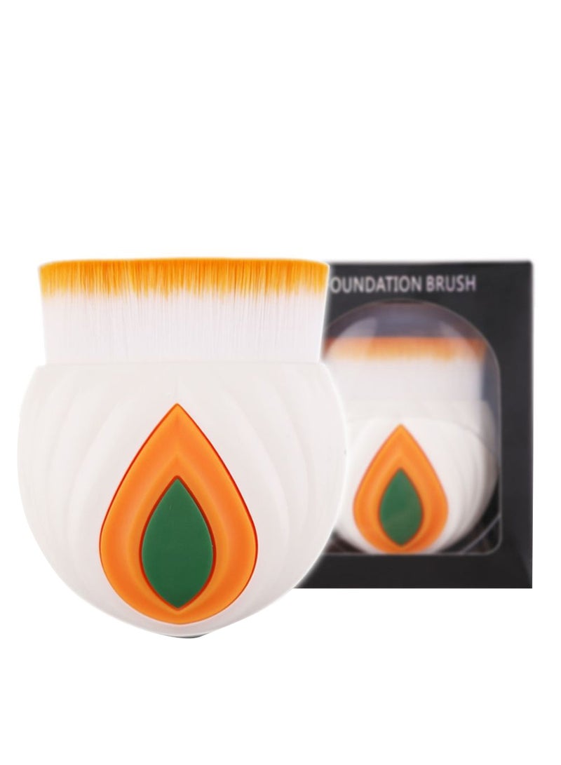فرشاة التجميل فاونداشن الاحترافية أصفر/ أبيض/ أخضر - Image 2