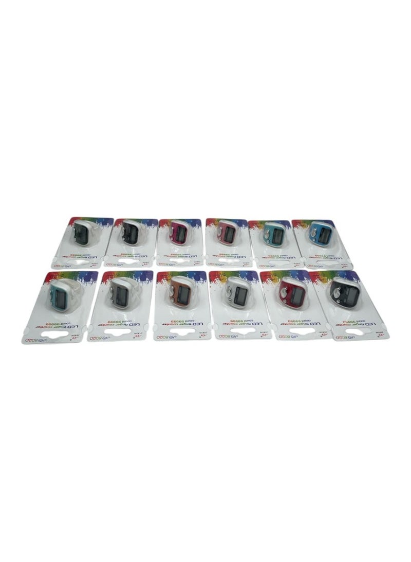 Digital Electronic Finger Counter Set, 12 Pieces, Multi-Color LED - Image 3