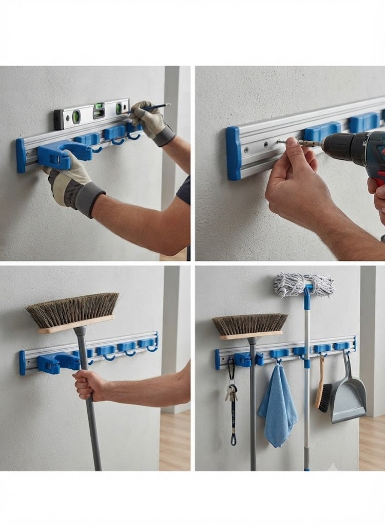 أدوات التنظيف شماعة مثبتة على الحائط - Image 2