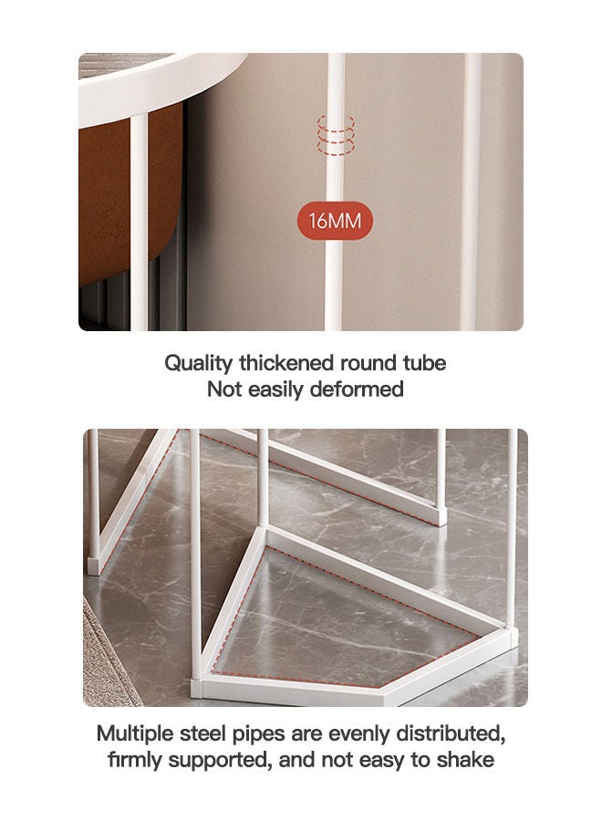 Sharpdo Simple Sofa Side Table Living Room Coffee Table Tempered Glass  End Table - Image 4