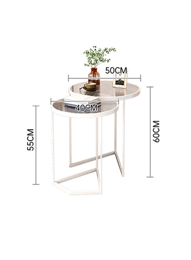 Sharpdo Simple Sofa Side Table Living Room Coffee Table Tempered Glass  End Table - Image 5